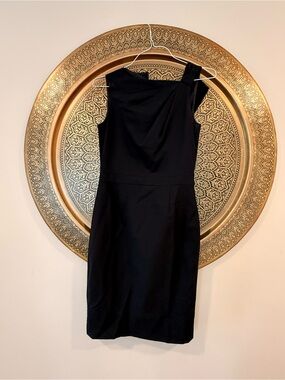 Banana Republic Black Asymmetrical One-Shoulder Dress